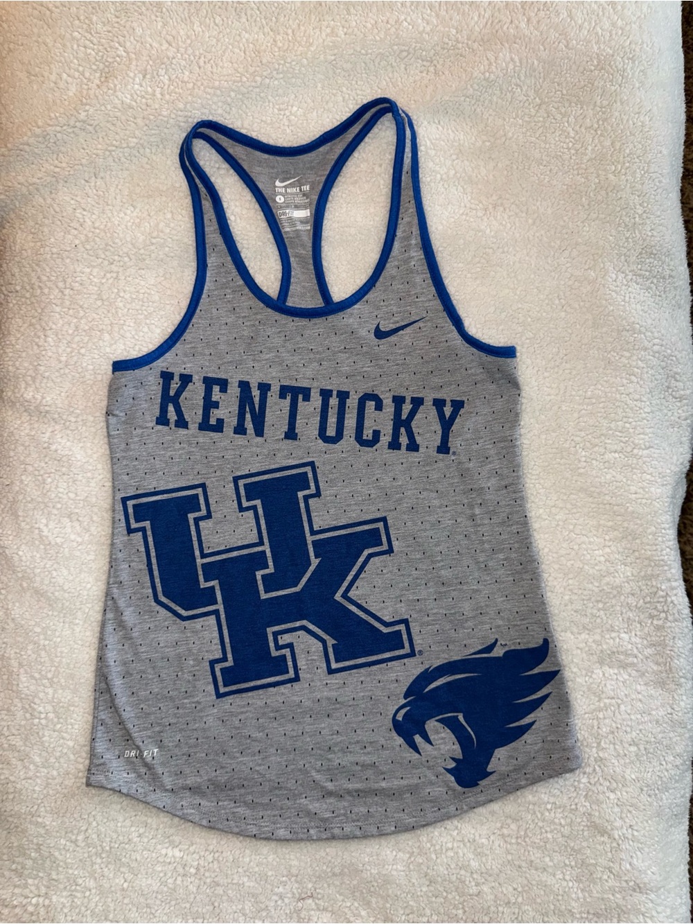 Nike Kentucky Wildcats Dri-FIT Racerback Tank Top Women’s Small Gray Blue